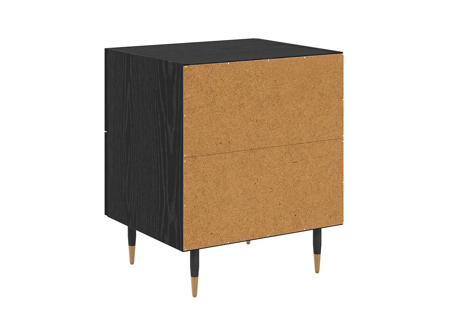 Comodino 2 pezzi Rovere nero 40 x 35 x 47,5 cm