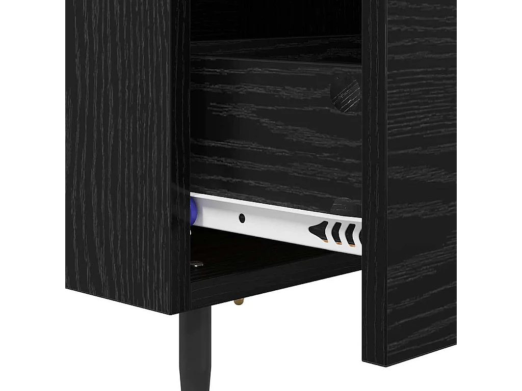 Comodino 2 pezzi Rovere nero 40 x 35 x 47,5 cm