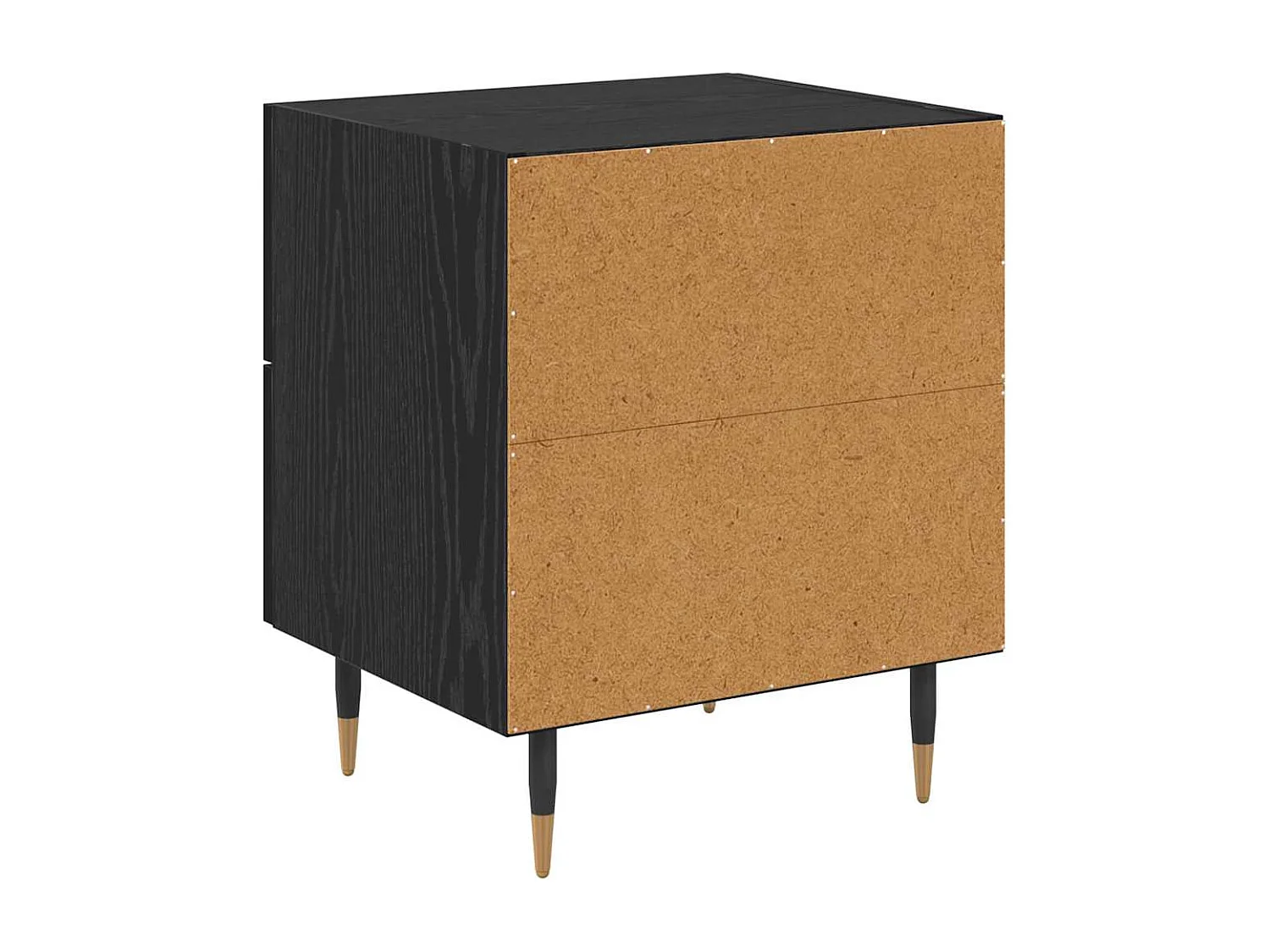 Nachtkastje 2 stuks Zwarte eik 40 x 35 x 47,5 cm