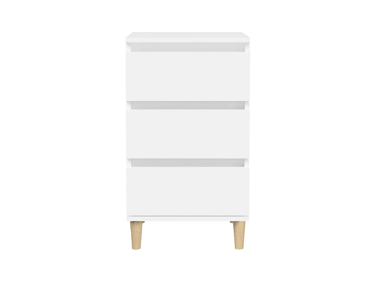 Comodino bianco 40x35x70 cm in legno ingegnerizzato