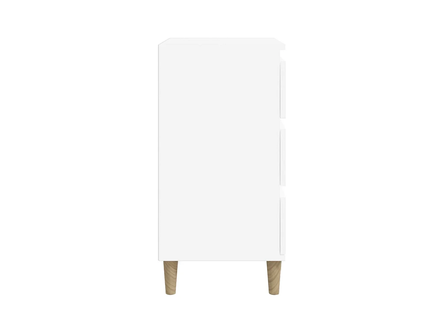 Comodino bianco 40x35x70 cm in legno ingegnerizzato