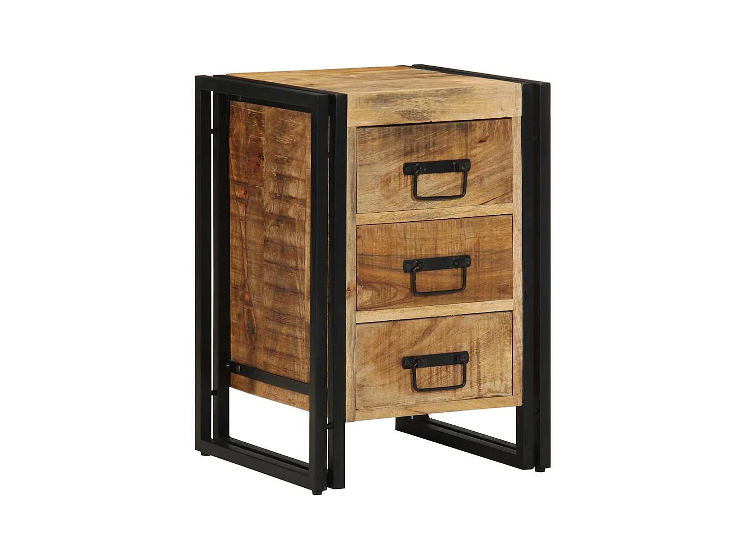 Cabinet de chevet 40 x 35 x 50 cm bois de manguier massif