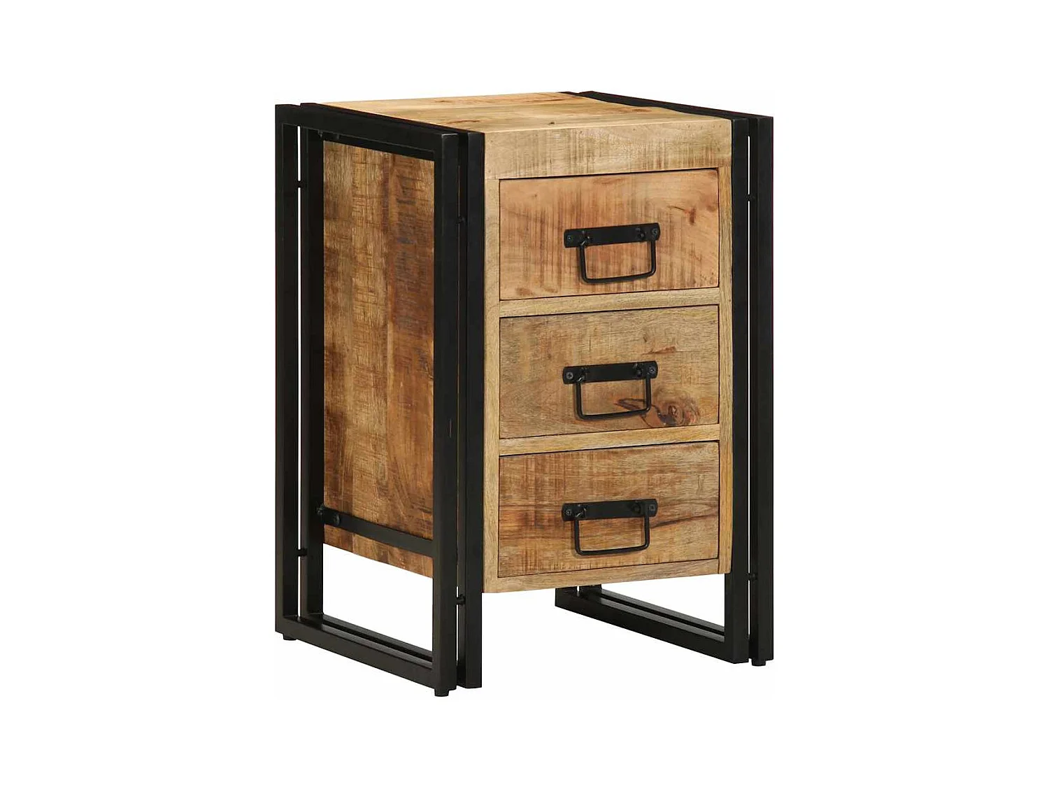 Cabinet de chevet 40 x 35 x 50 cm bois de manguier massif