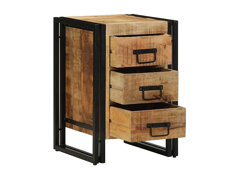 Cabinet de chevet 40 x 35 x 50 cm bois de manguier massif