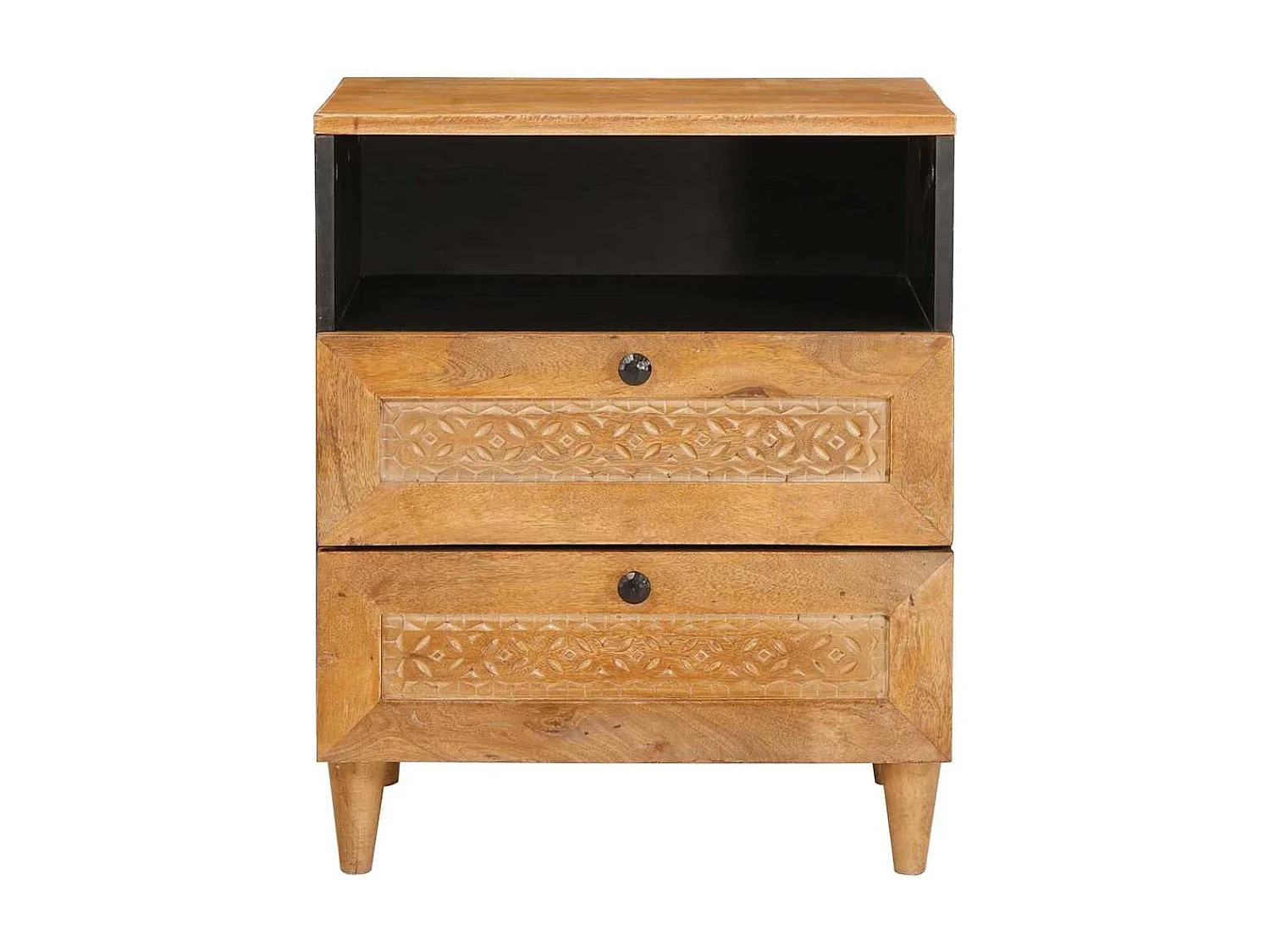 Comodino con cassetto Marrone chiaro 50 x 33 x 60 cm