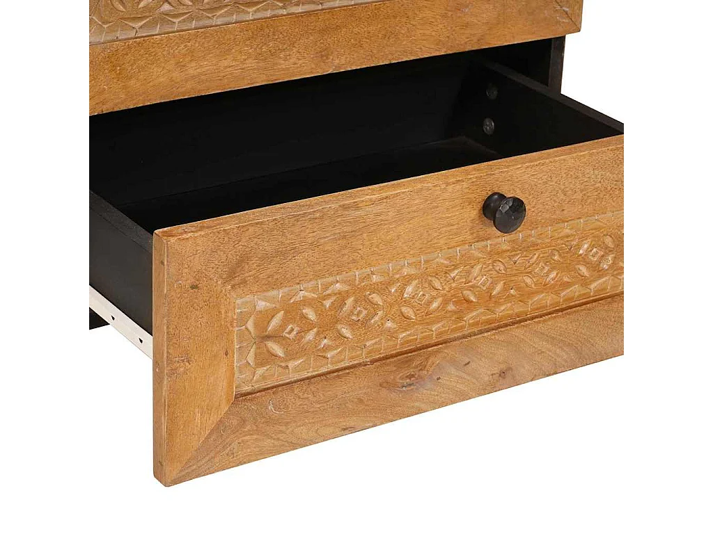 Comodino con cassetto Marrone chiaro 50 x 33 x 60 cm