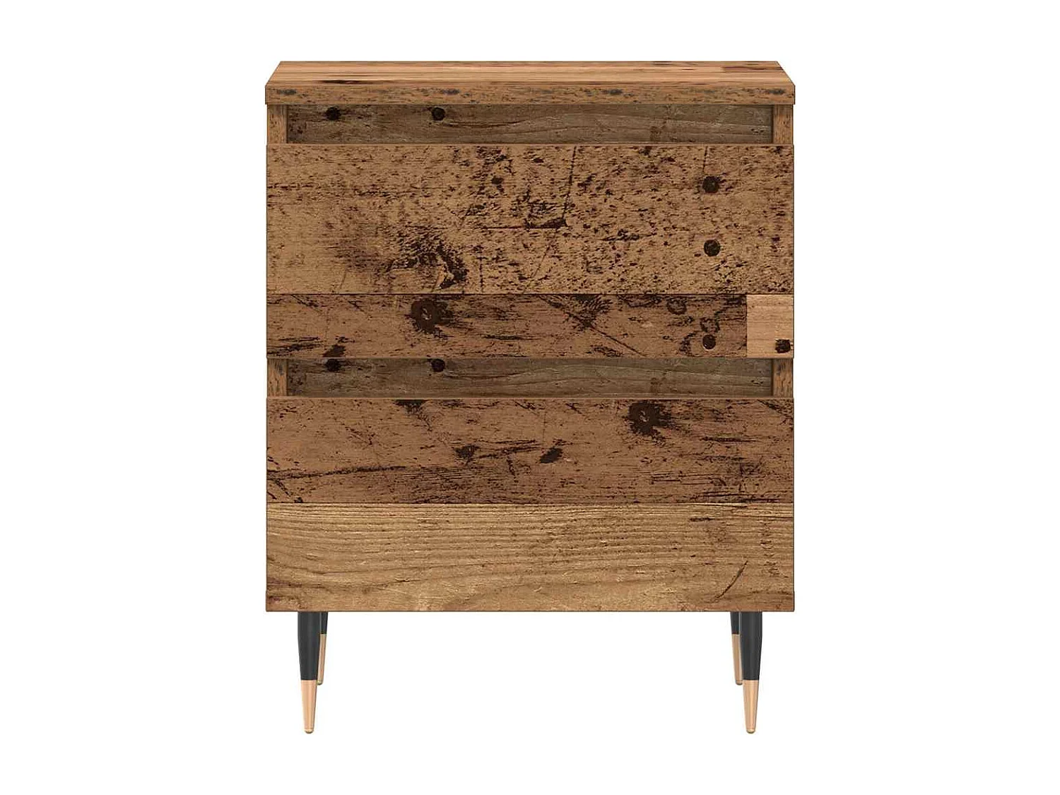 Cabinet de chevet avec tiroir 2 pcs Bois ancien 40 x 35 x 50 cm