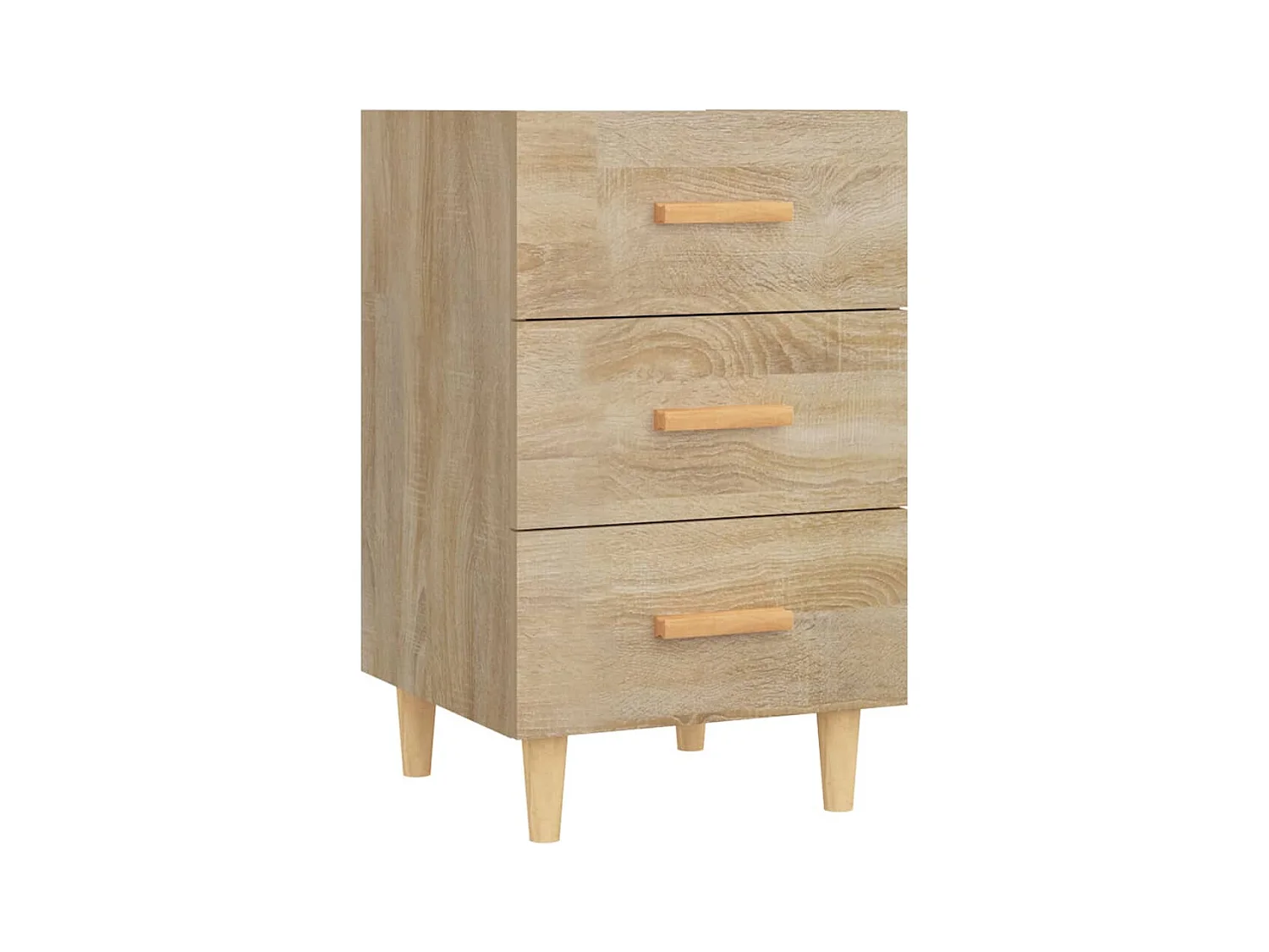 Comodino in rovere Sonoma 40x40x66 cm in legno ingegnerizzato