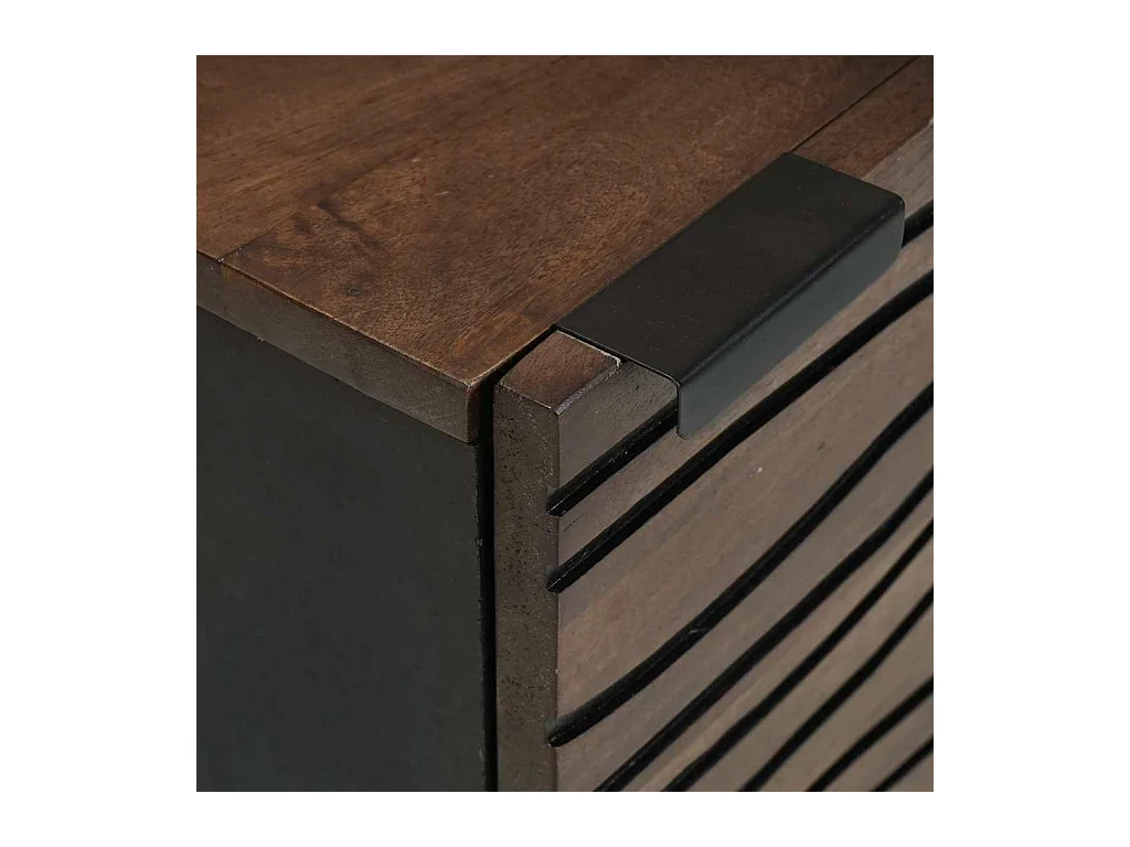 Mesilla de noche de nogal 40 x 33 x 46 cm madera maciza de mango