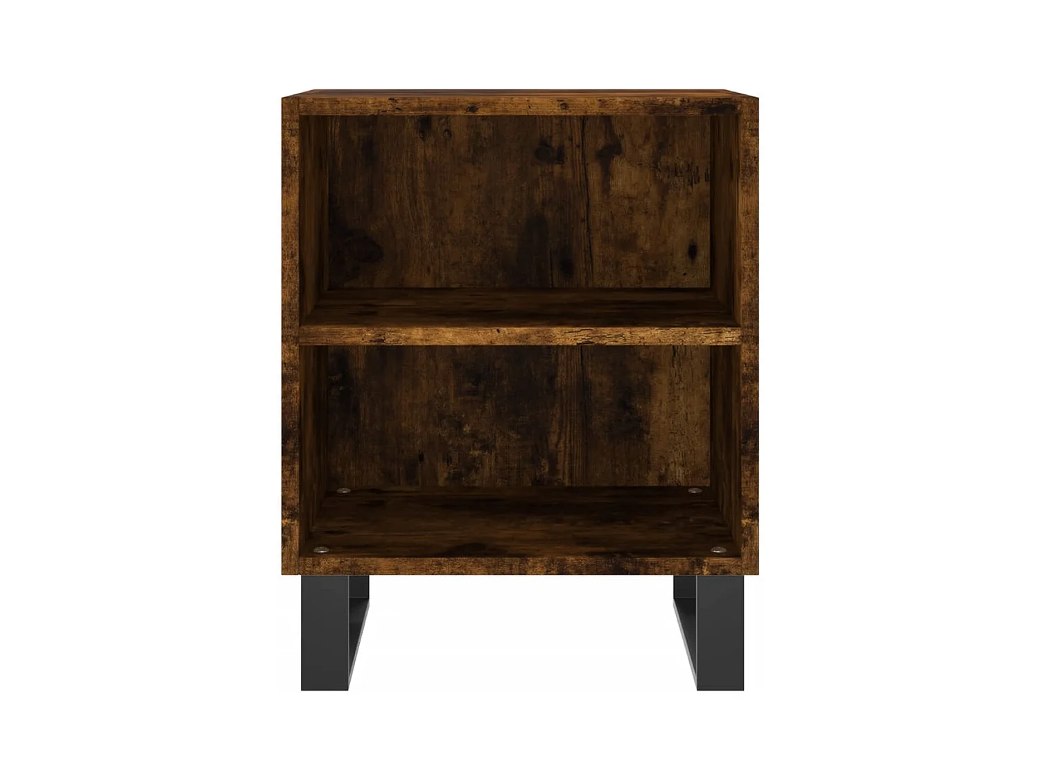 Mesita de noche de roble ahumado 40x30x50 cm madera de ingeniería