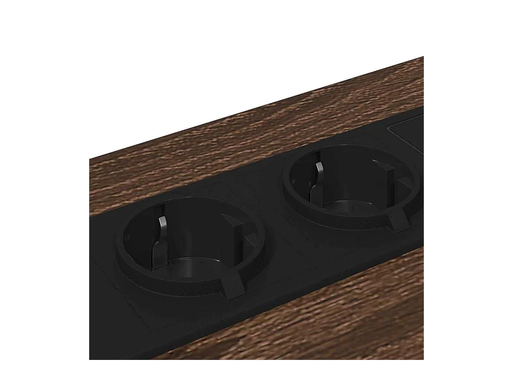 Mesilla de noche 2 piezas Roble marrón 42 x 41 x 56 cm