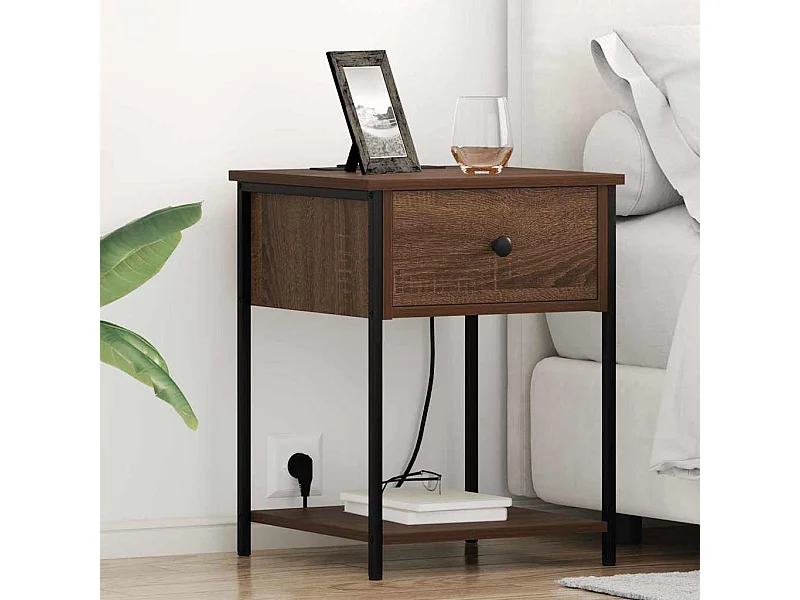 Cabinet de chevet 2 pcs Chêne marron 42 x 41 x 56 cm