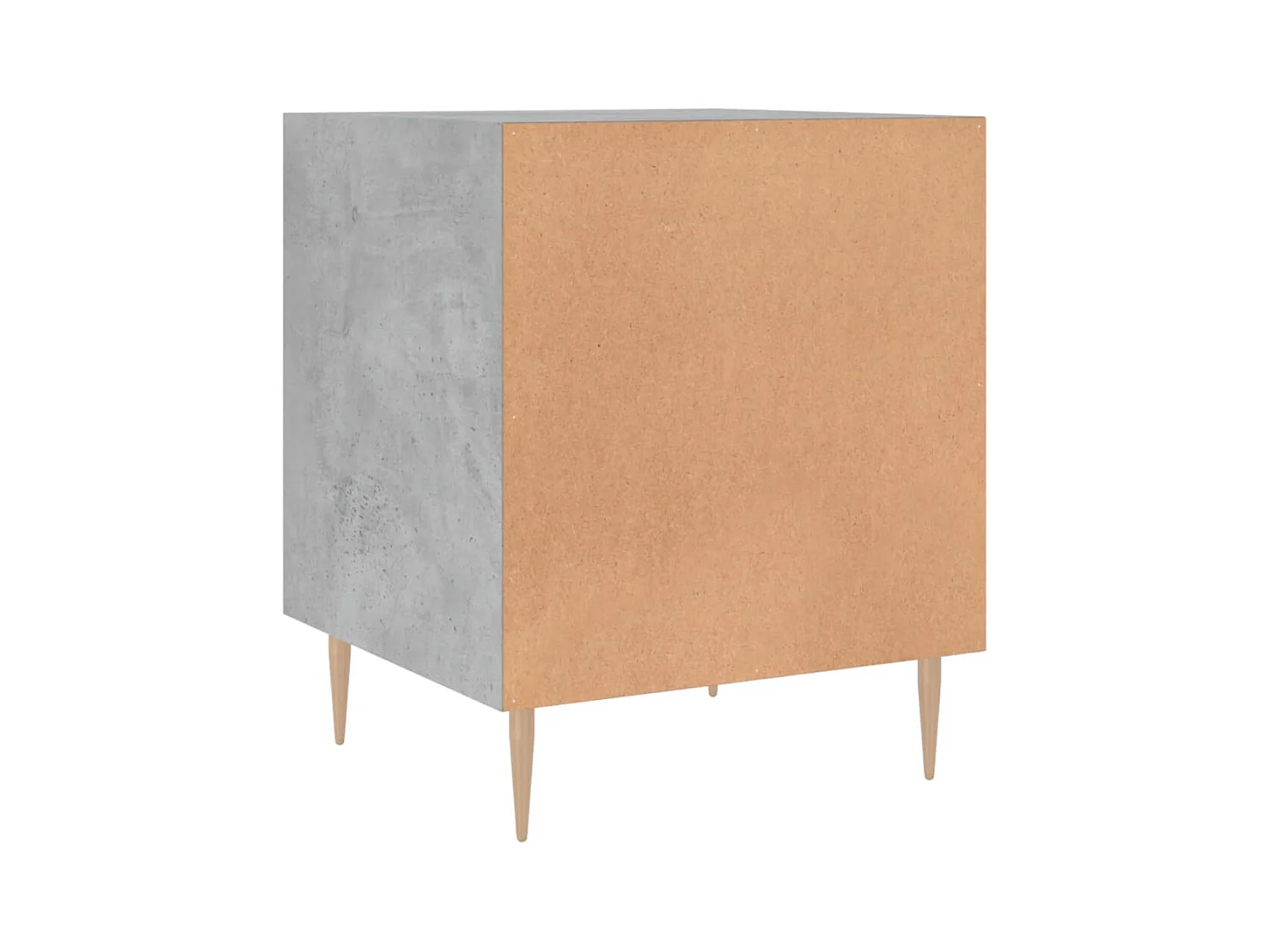 Mesitas de noche 2 piezas gris hormigón 40x40x50 cm madera de ingeniería