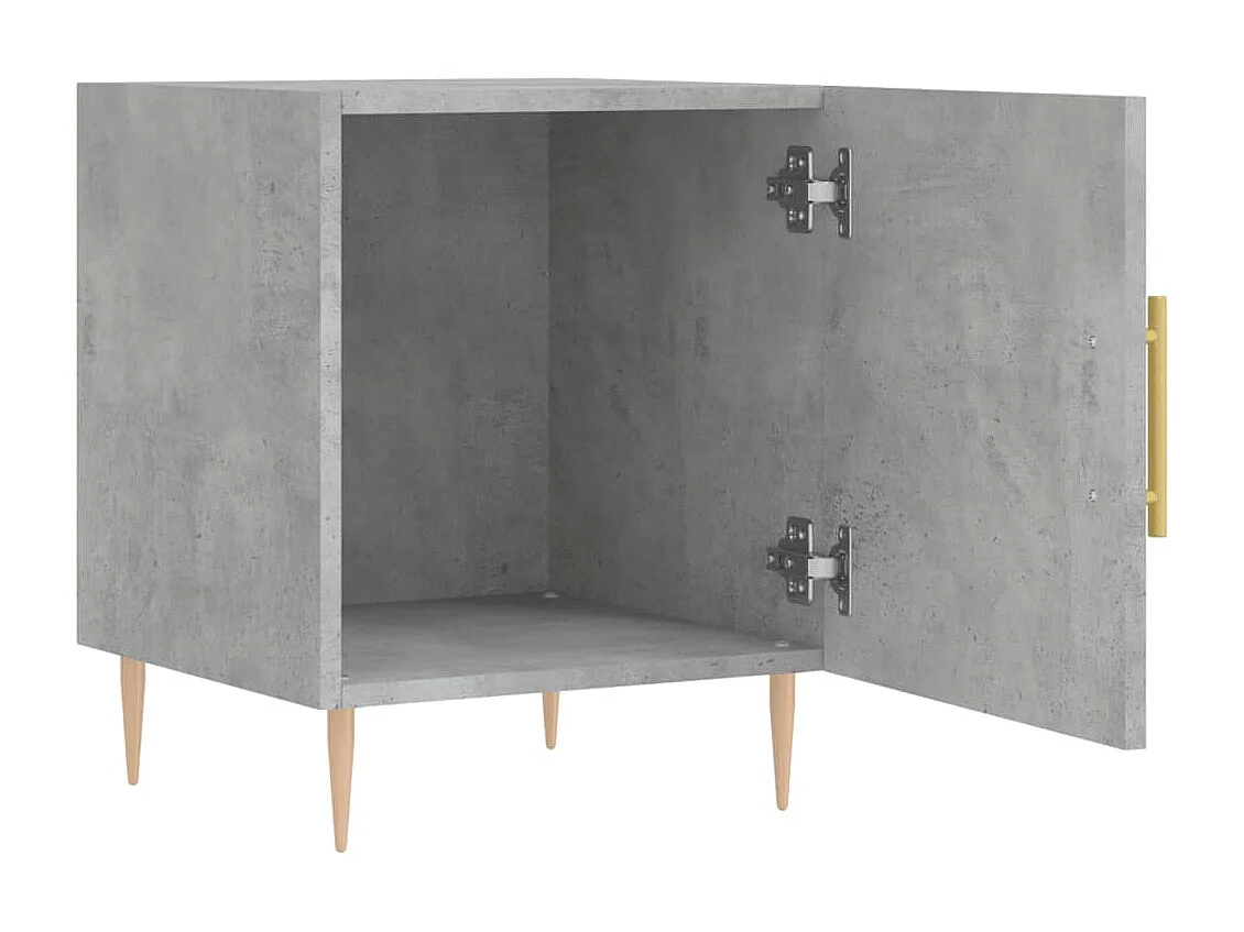 Comodini 2 pezzi grigio cemento 40x40x50 cm in legno ingegnerizzato