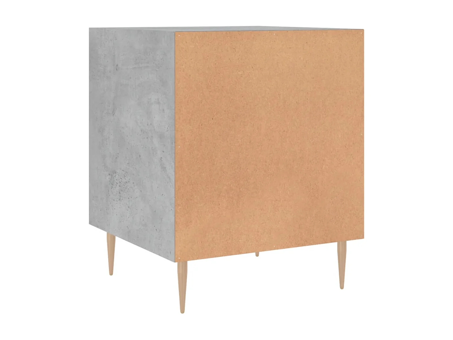 Comodini 2 pezzi grigio cemento 40x40x50 cm in legno ingegnerizzato