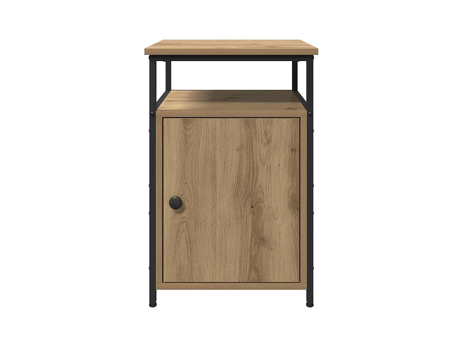 Mesilla de noche de roble artesanal de madera de ingeniería