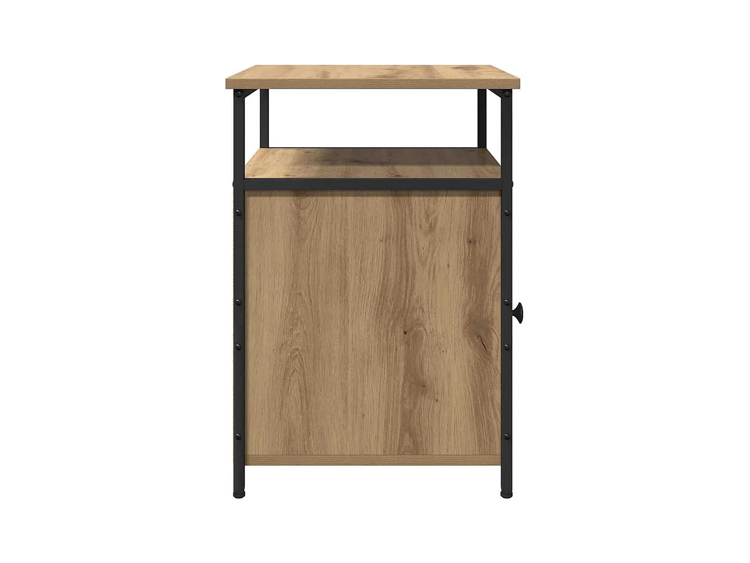 Mesilla de noche de roble artesanal de madera de ingeniería