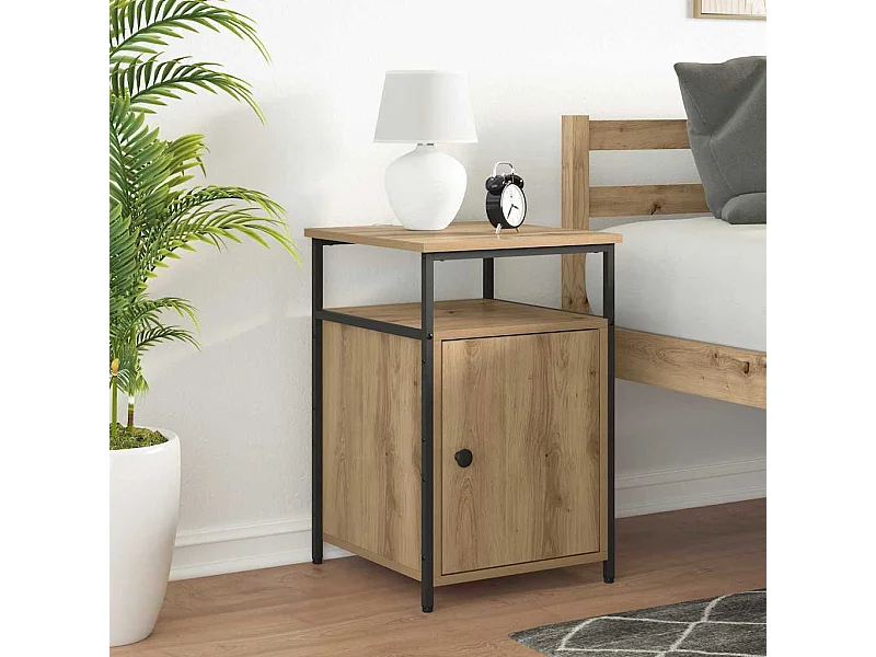 Cabinet de chevet chêne artisanal Bois d'ingénierie