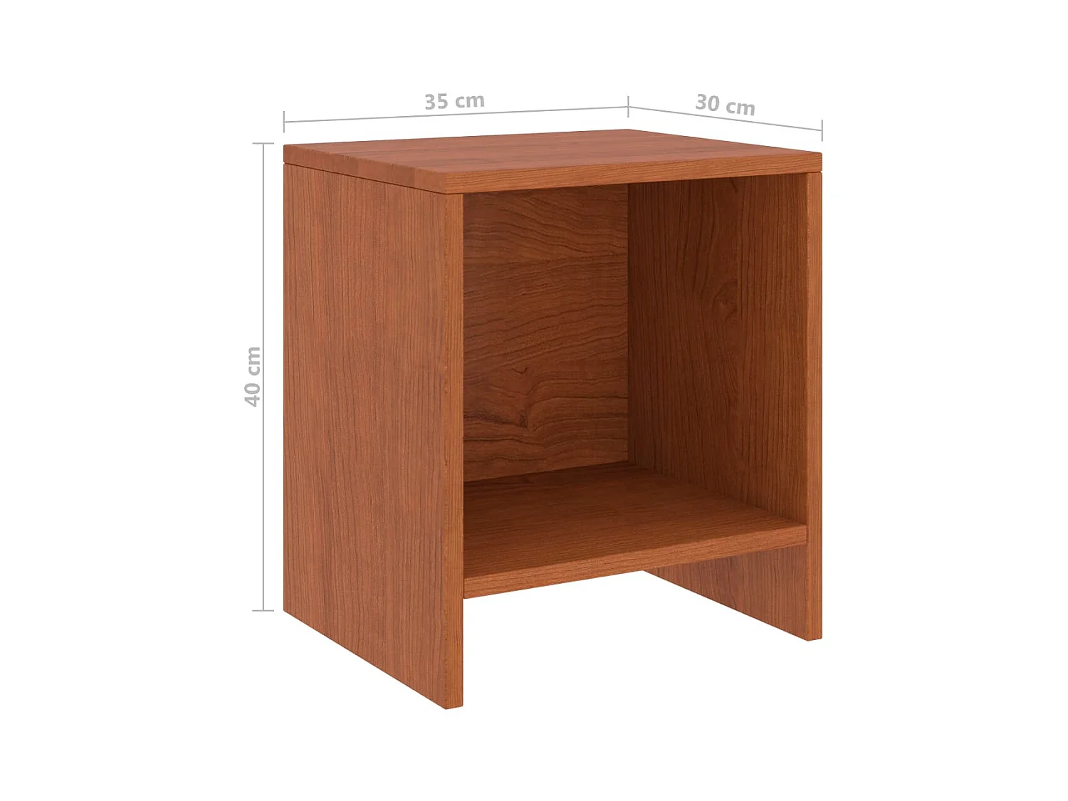 Comodini 2 pezzi Marrone miele 35x30x40cm Legno massello di pino