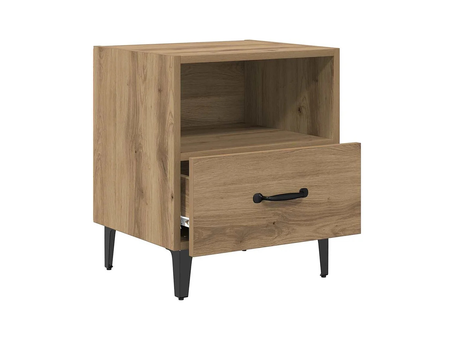 Nachtkastje 2 stuks handgemaakt eiken 40 x 35 x 47,5 cm