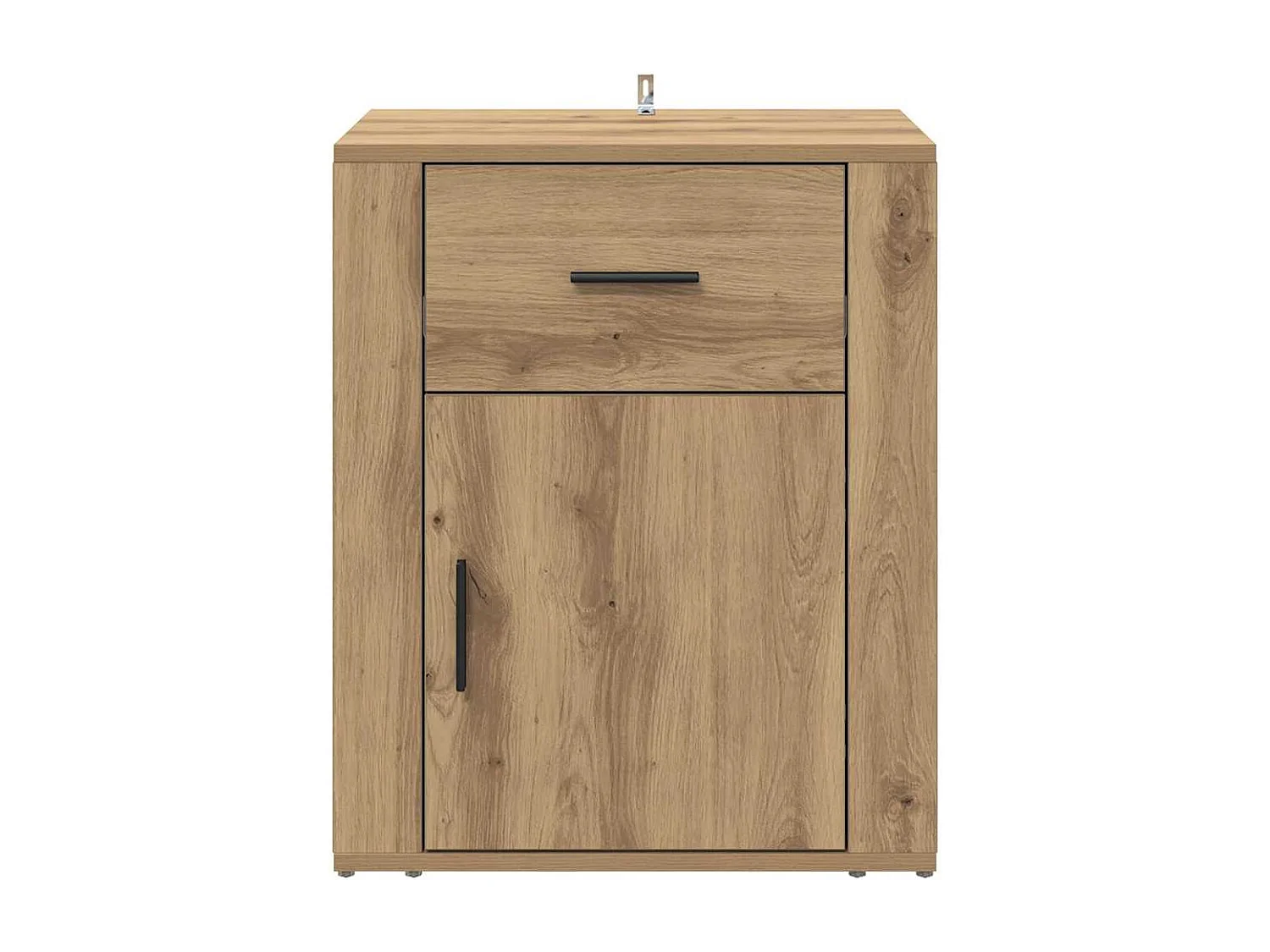 Cabinet de chevet avec tiroir chêne artisanal 50 x 36 x 60 cm