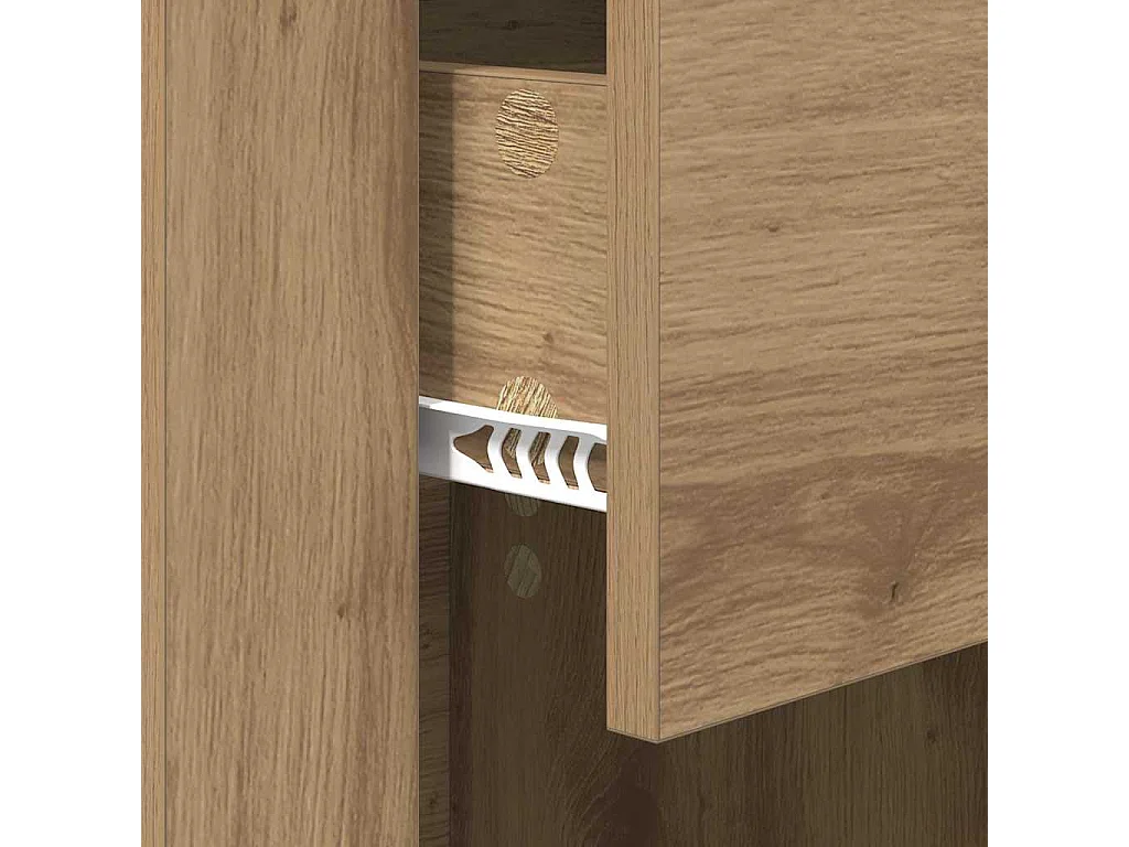 Cabinet de chevet avec tiroir chêne artisanal 50 x 36 x 60 cm