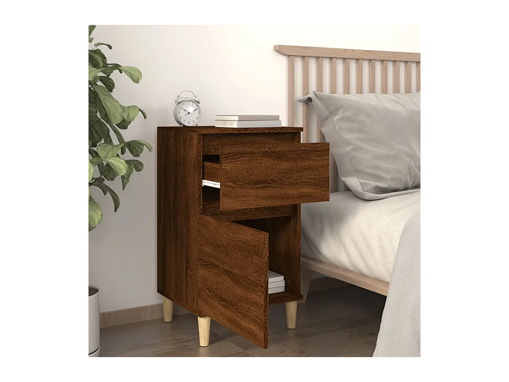 Bruin eiken nachtkastje 40x35x70 cm