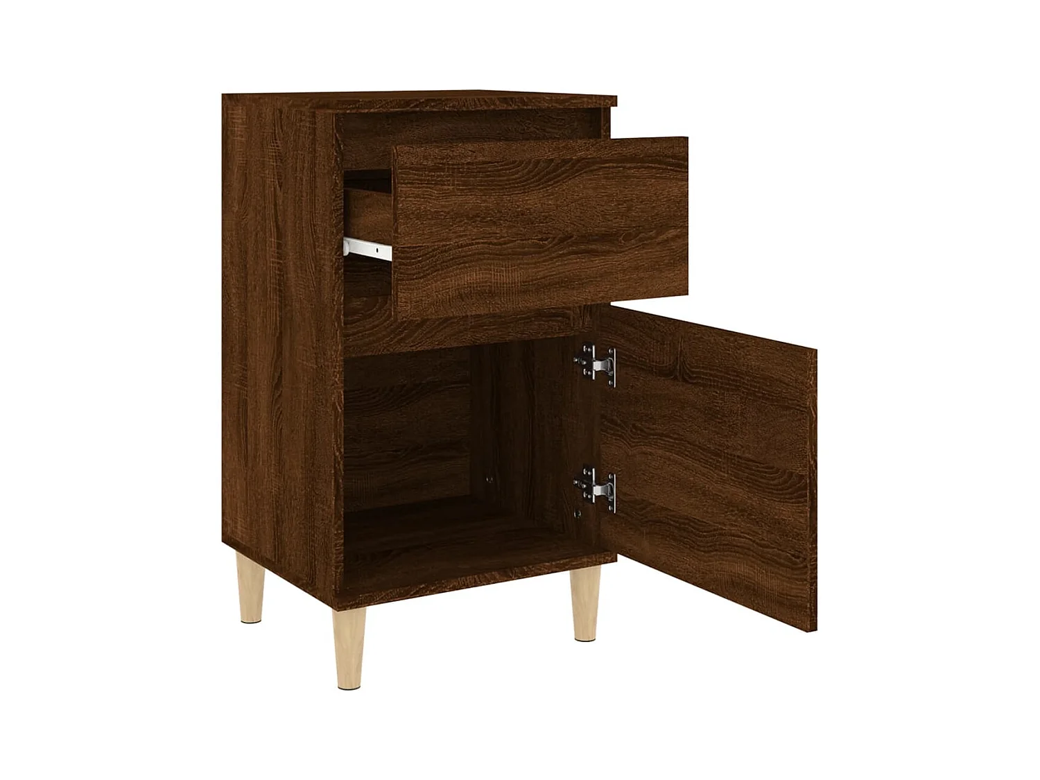 Bruin eiken nachtkastje 40x35x70 cm