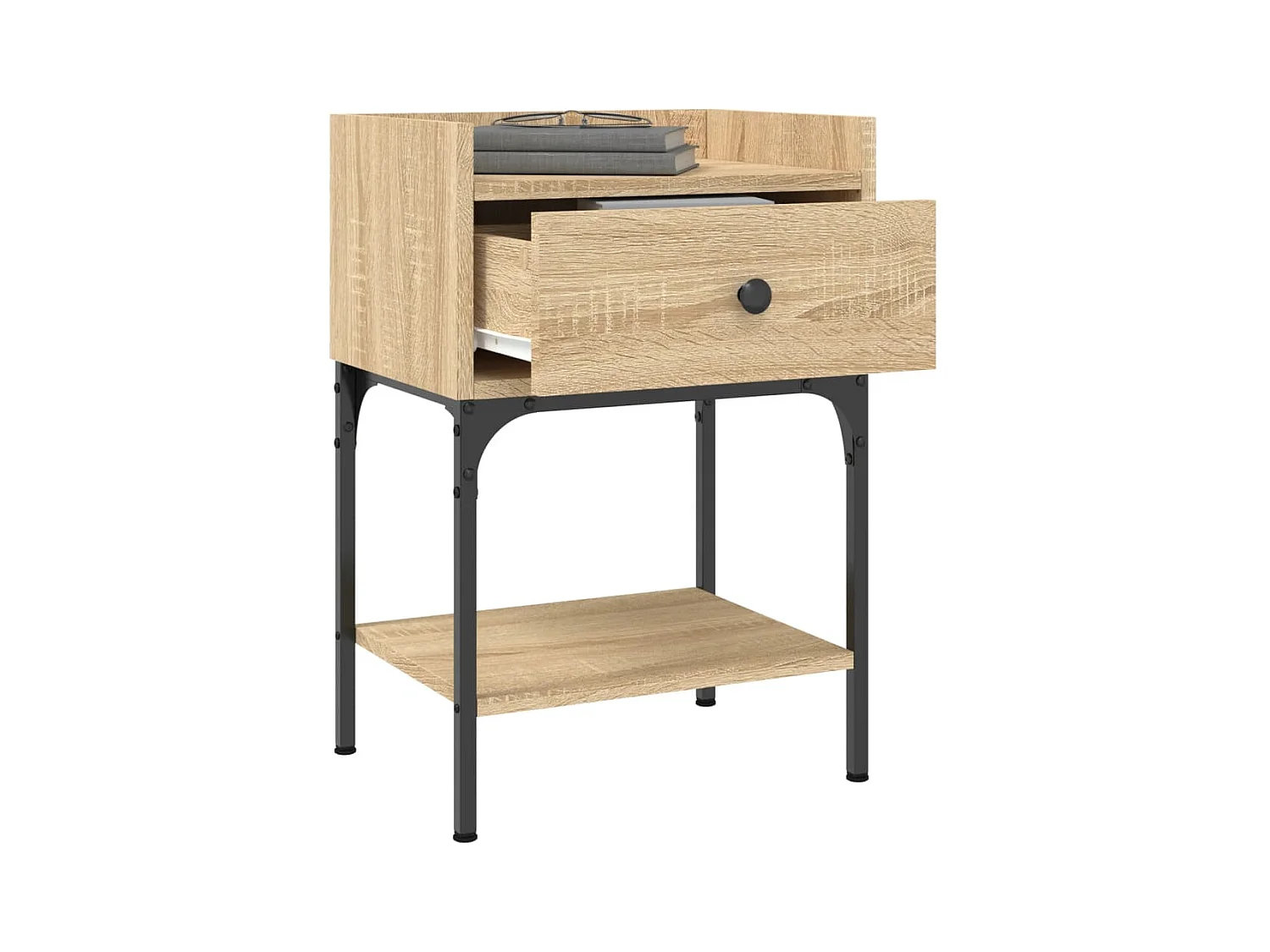 Table de chevet chêne sonoma 40,5x31x60 cm bois d'ingénierie