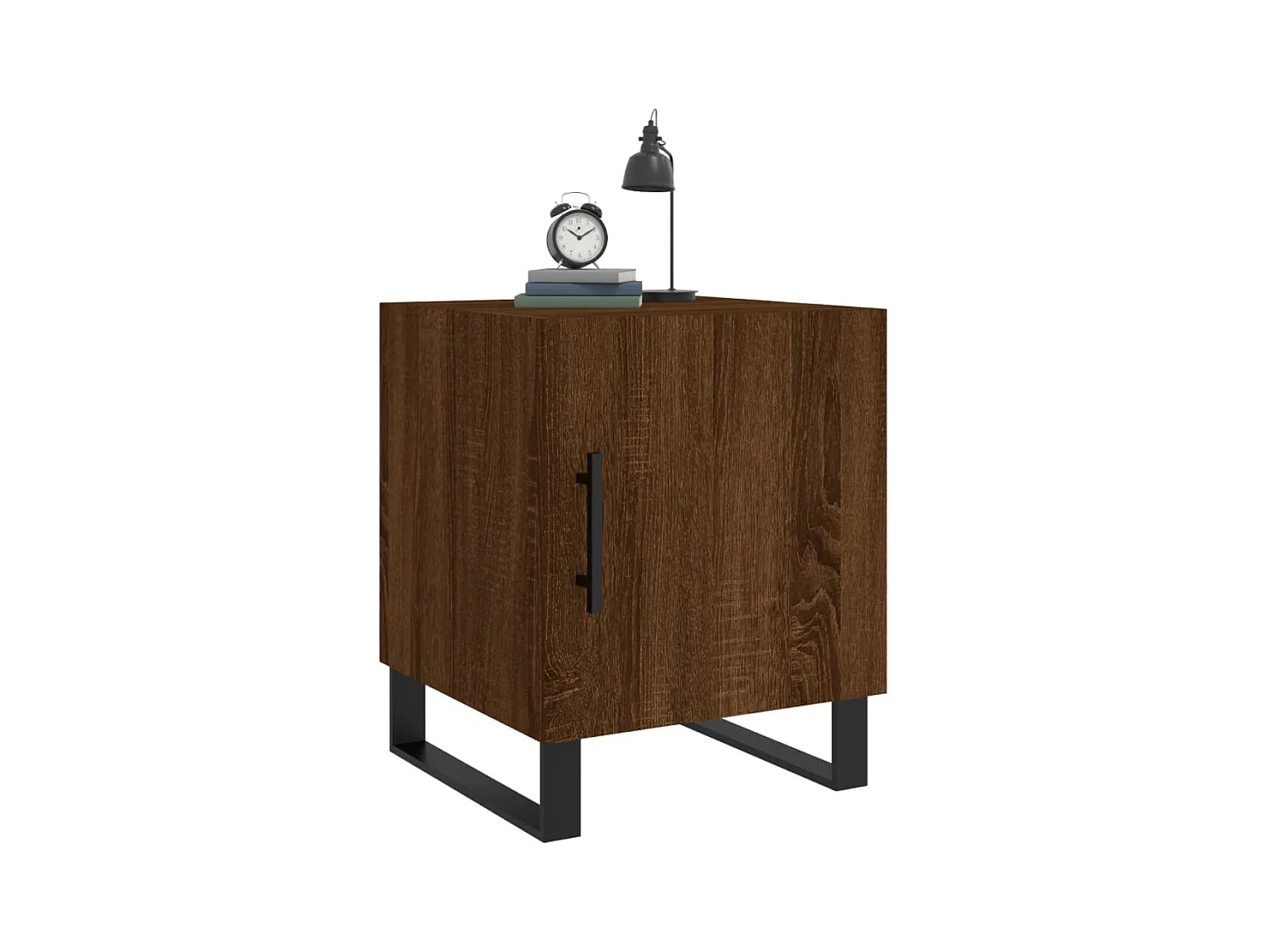 Mesitas de noche 2 piezas roble marrón 40x40x50cm madera de ingeniería