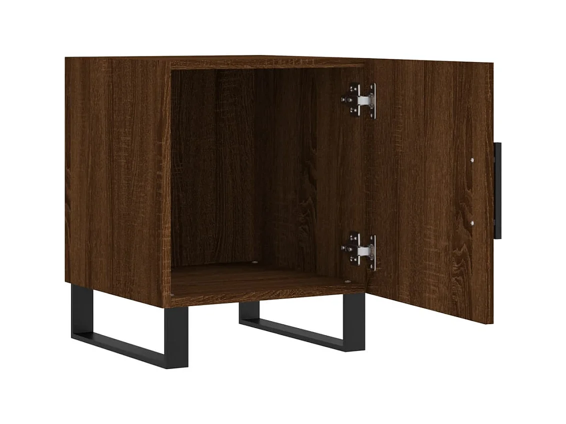 Mesitas de noche 2 piezas roble marrón 40x40x50cm madera de ingeniería