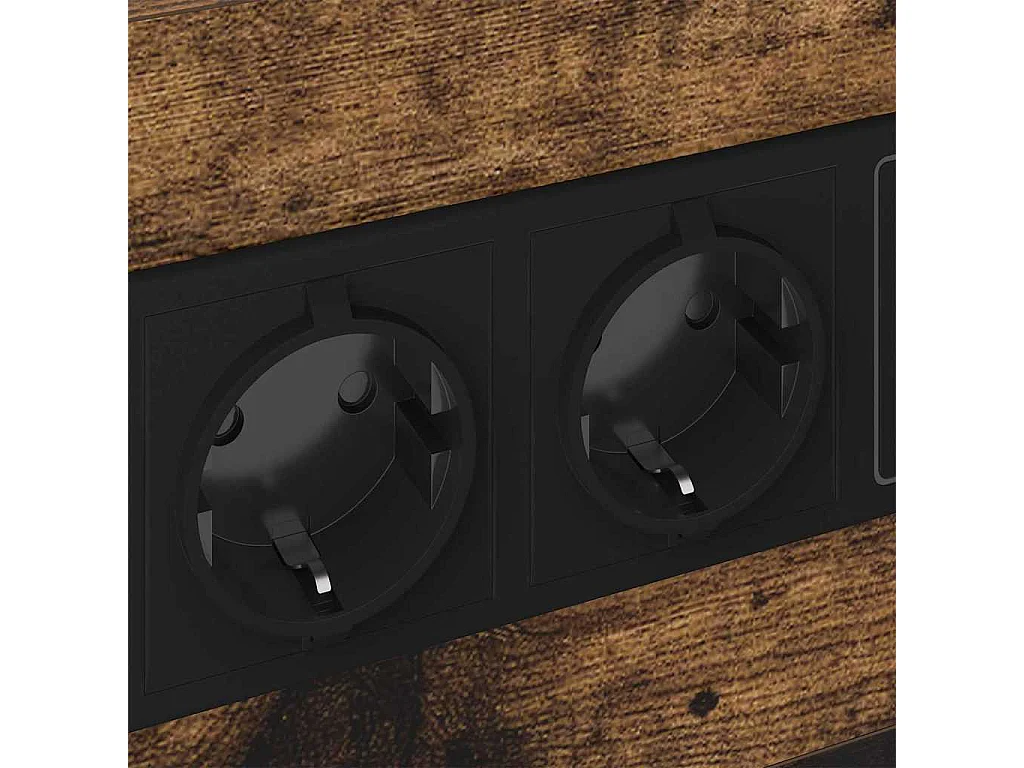 Cabinet de chevet avec tiroir 2 pcs Chêne fumé 40 x 31 x 60 cm