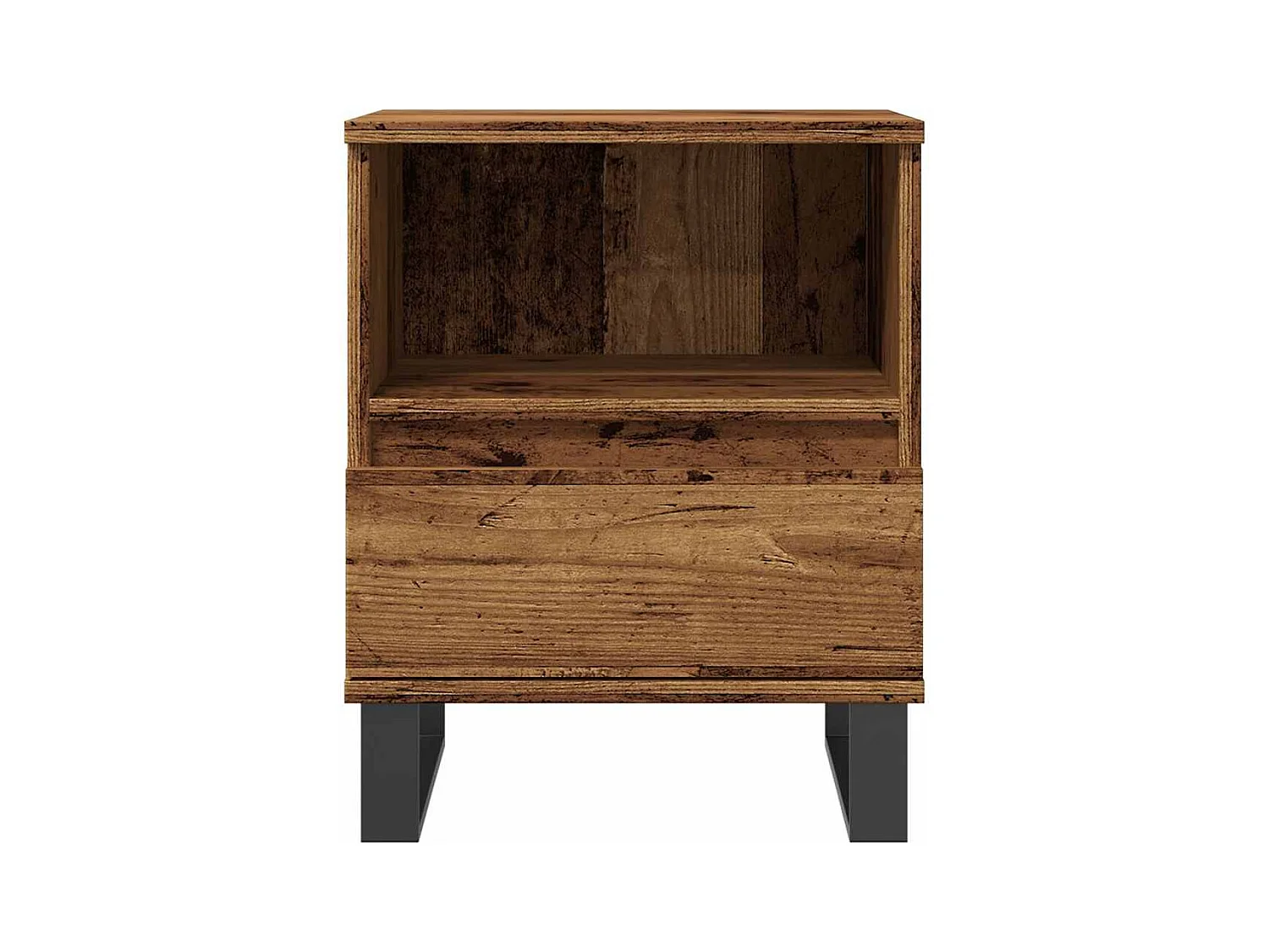 Tables de chevet 2 pcs vieux bois 40x35x50 cm bois d’ingénierie