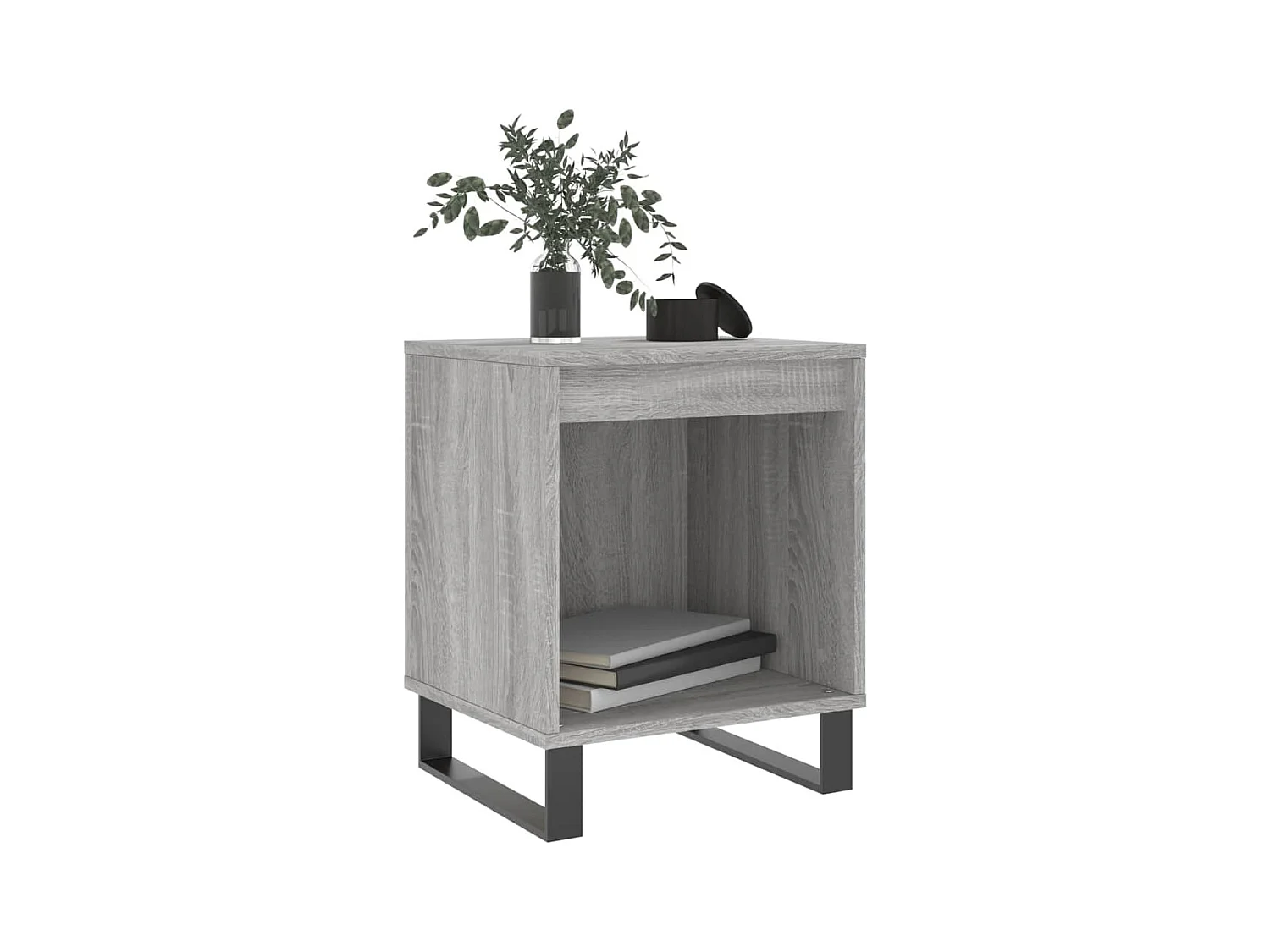 Mesitas de noche 2 piezas gris sonoma 40x35x50 cm madera de ingeniería