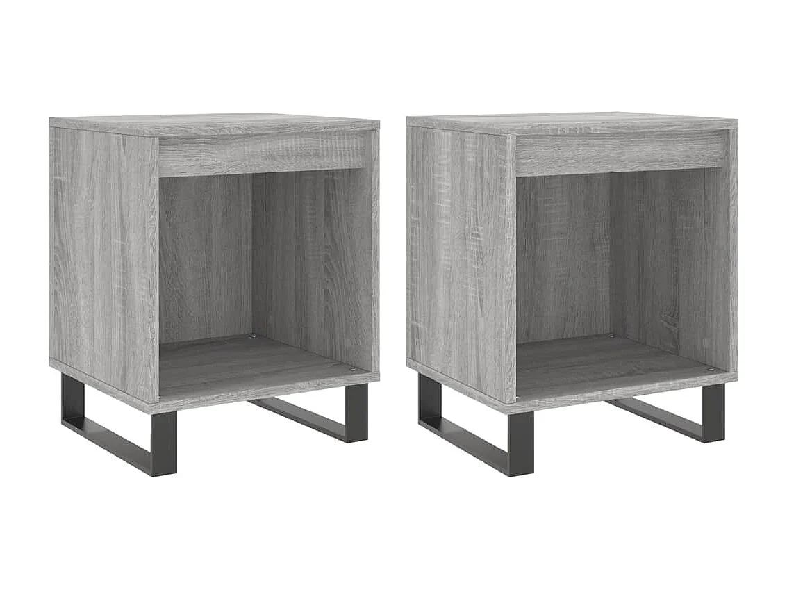 Tables de chevet 2 pcs sonoma gris 40x35x50 cm bois ingénierie