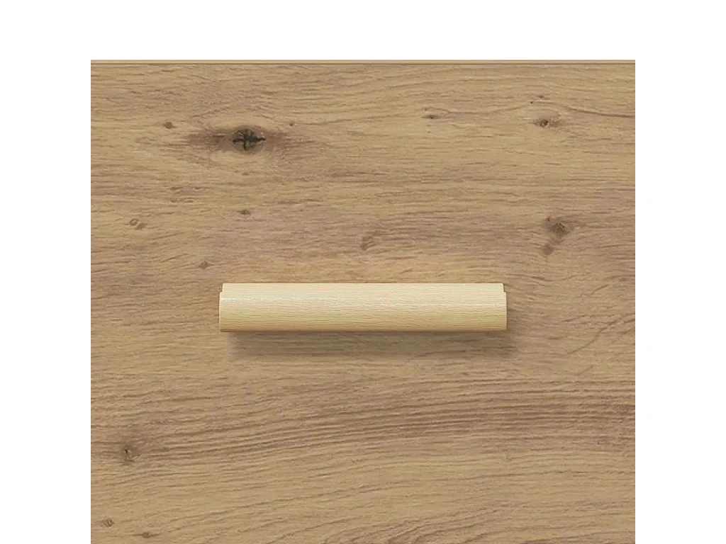 Comodino con cassetto, rovere lavorato a mano, 40 x 40 x 66 cm