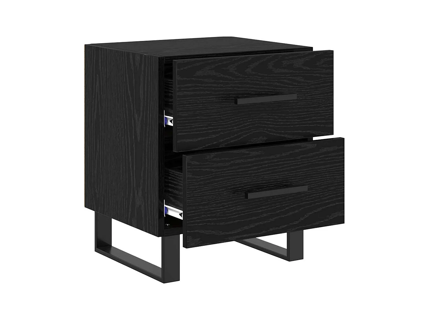 Nachtkastje met lade Zwart eiken 40 x 35 x 47,5 cm