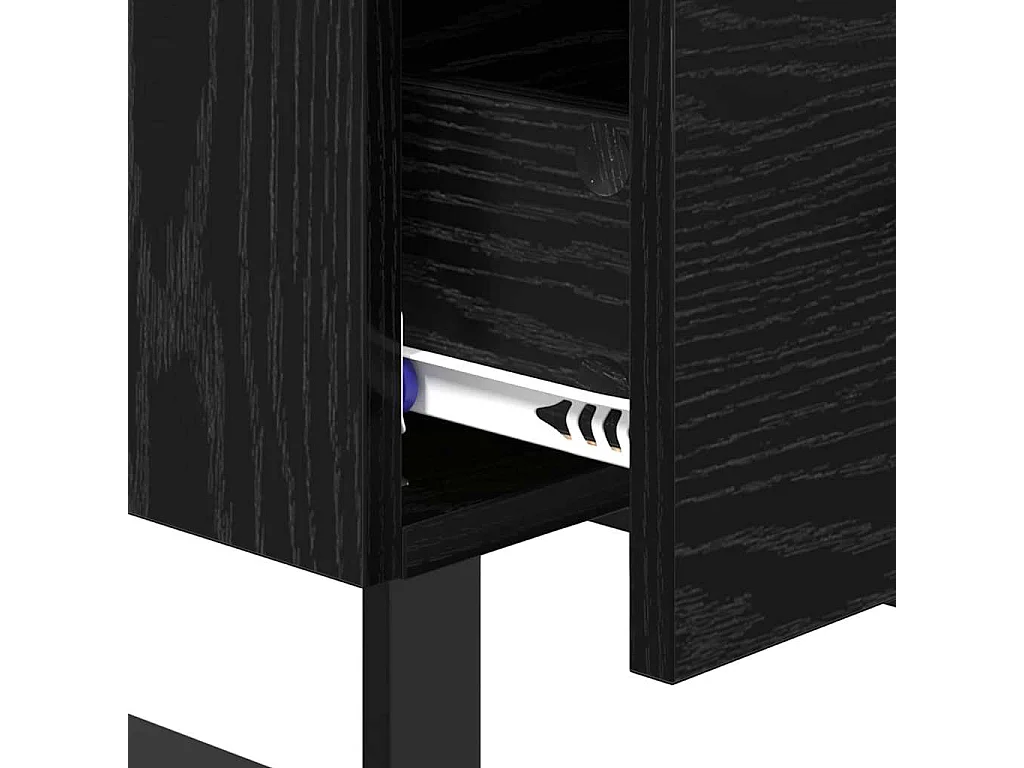 Nachtkastje met lade Zwart eiken 40 x 35 x 47,5 cm