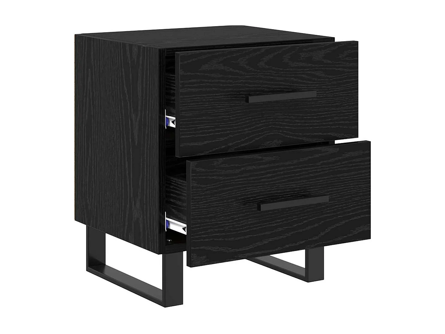 Mesilla de noche con cajón Roble negro 40 x 35 x 47,5 cm