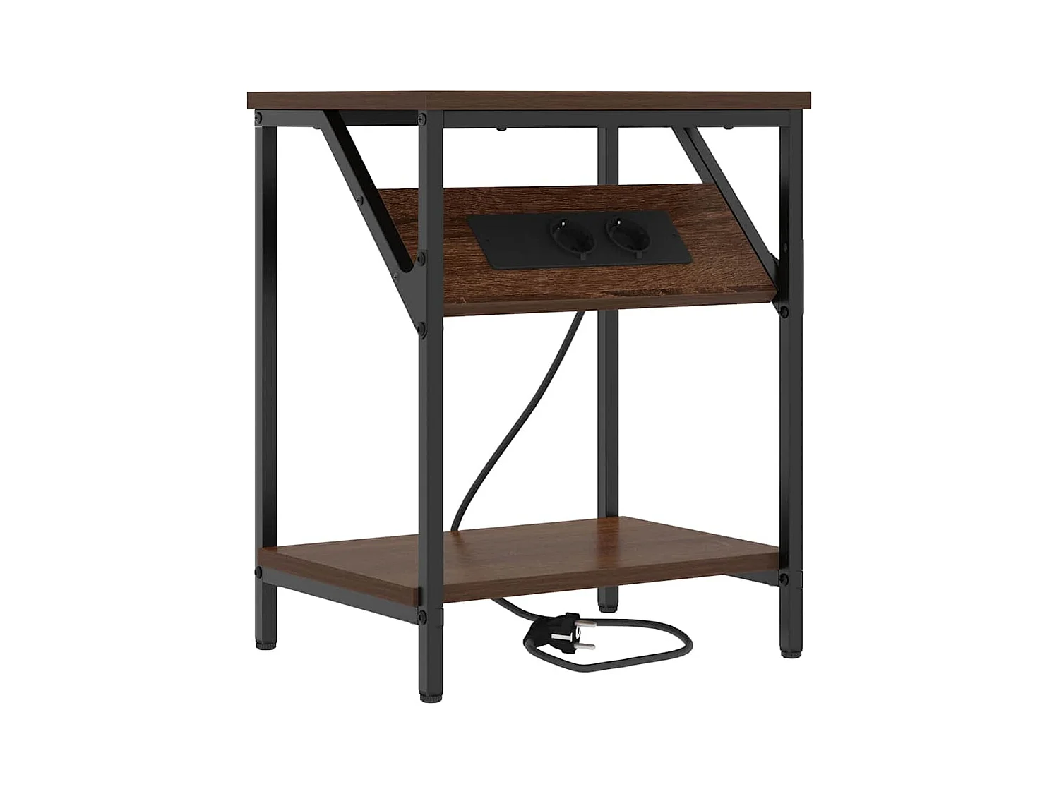 Nachtkastjes 2 stuks Bruin eiken 38 x 30 x 48 cm