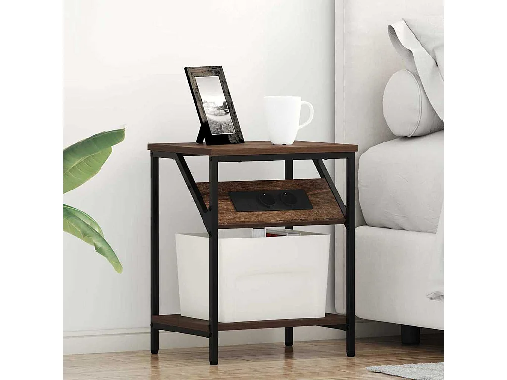 Armoires de chevet 2 pcs Chêne marron 38 x 30 x 48 cm