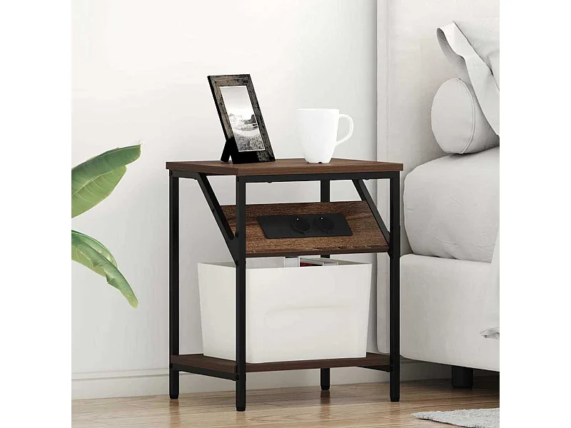 Armoires de chevet 2 pcs Chêne marron 38 x 30 x 48 cm