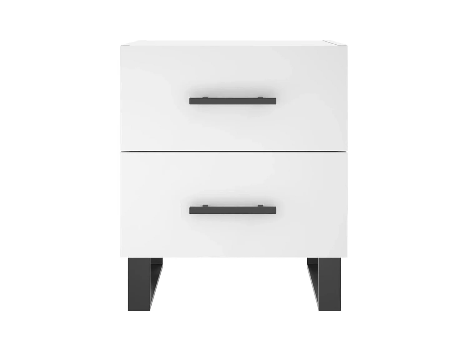 Comodino bianco 40x35x47,5 cm in legno ingegnerizzato