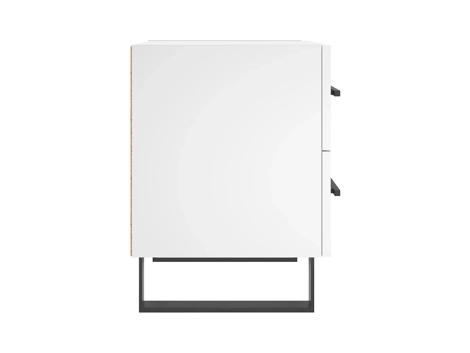 Comodino bianco 40x35x47,5 cm in legno ingegnerizzato