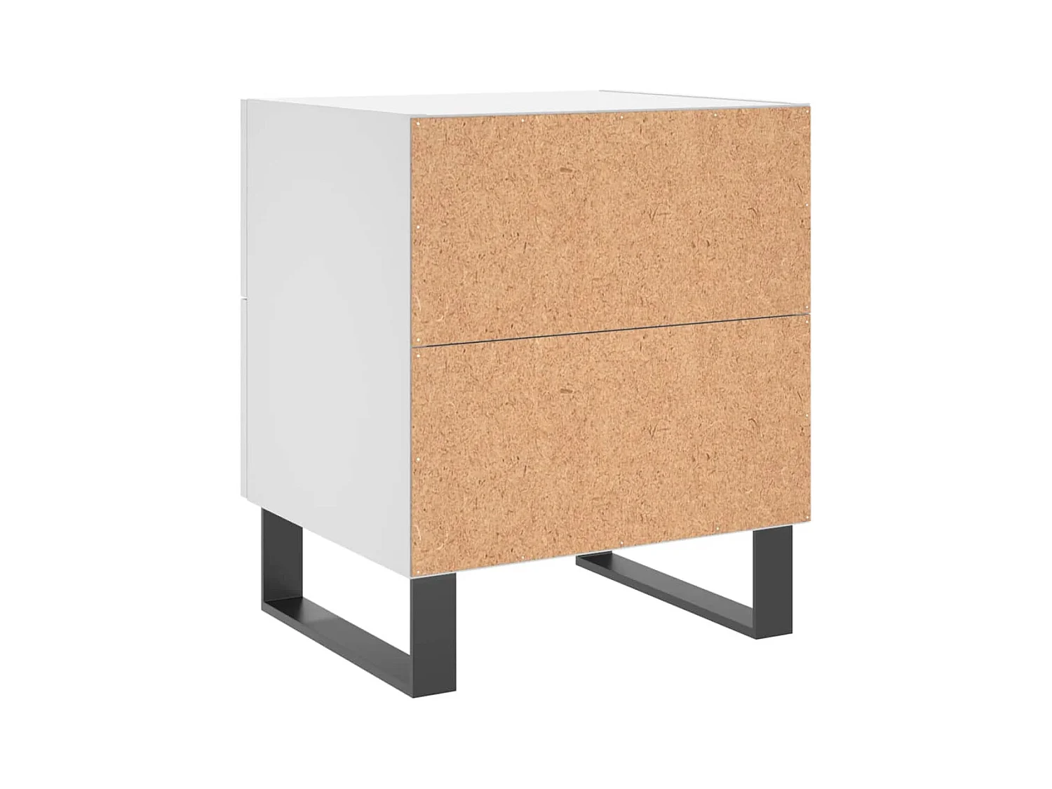 Comodino bianco 40x35x47,5 cm in legno ingegnerizzato