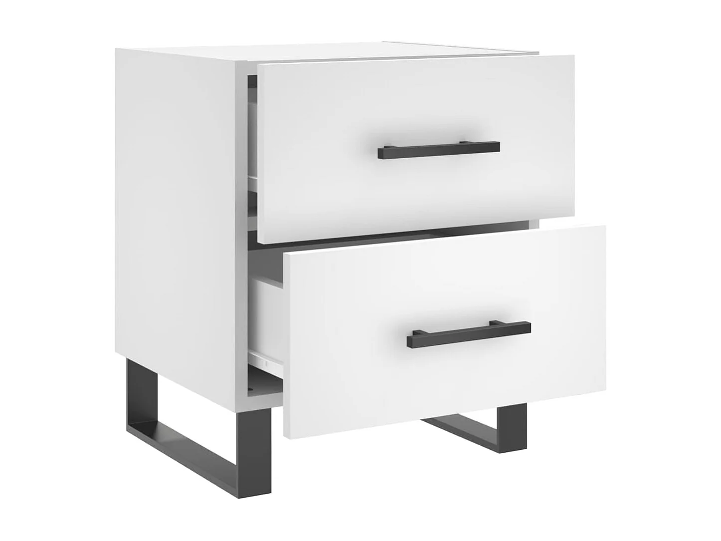 Table de chevet blanc 40x35x47,5 cm bois d’ingénierie