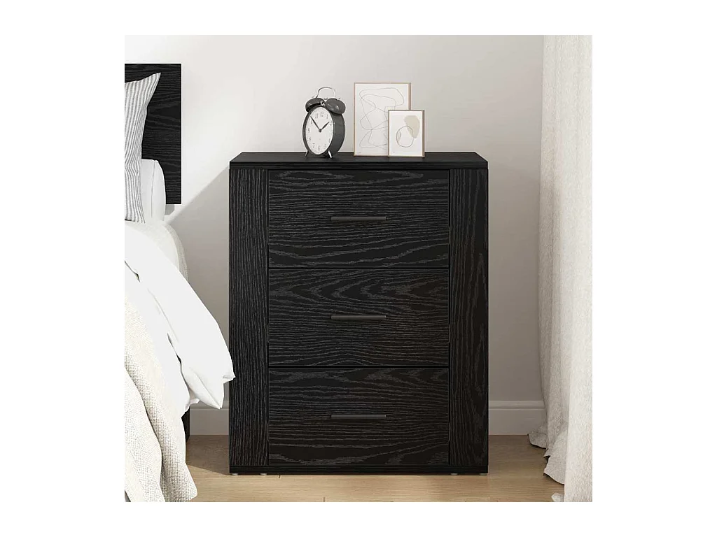 Cabinet de chevet Chêne noir 50 x 36 x 60 cm Bois d'ingénierie