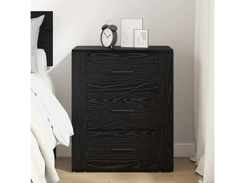 Cabinet de chevet Chêne noir 50 x 36 x 60 cm Bois d'ingénierie