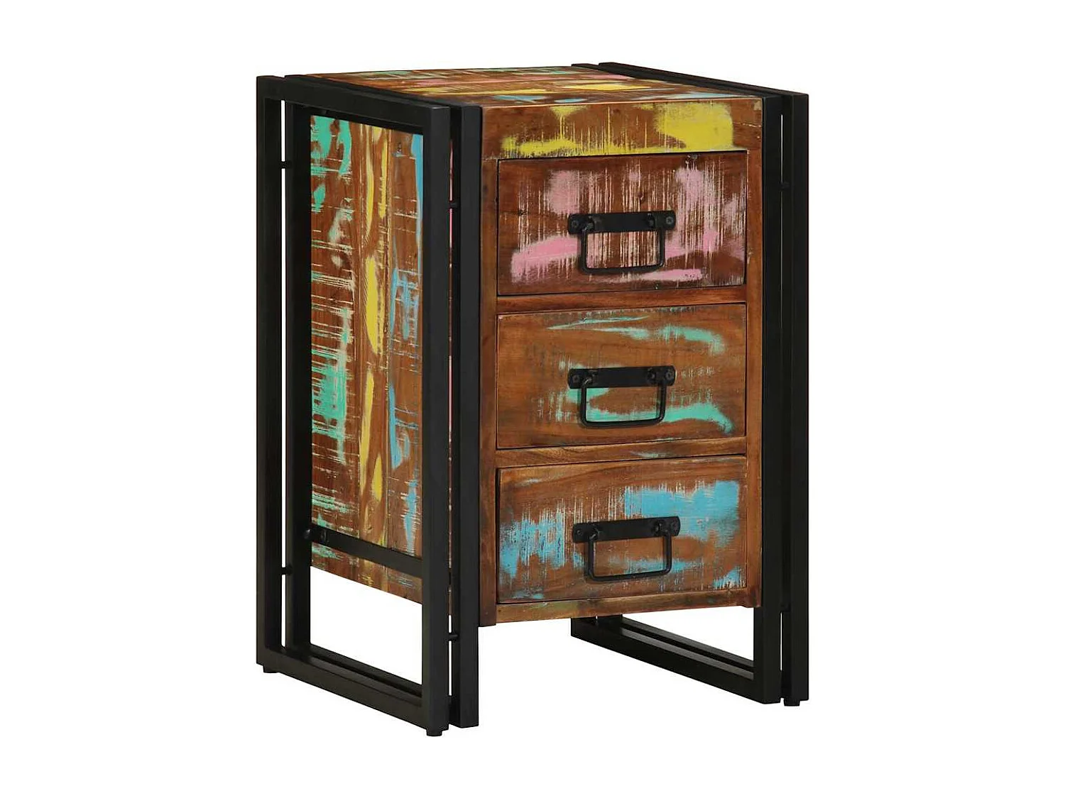 Mesilla de noche 40 x 35 x 50 cm madera maciza recuperada