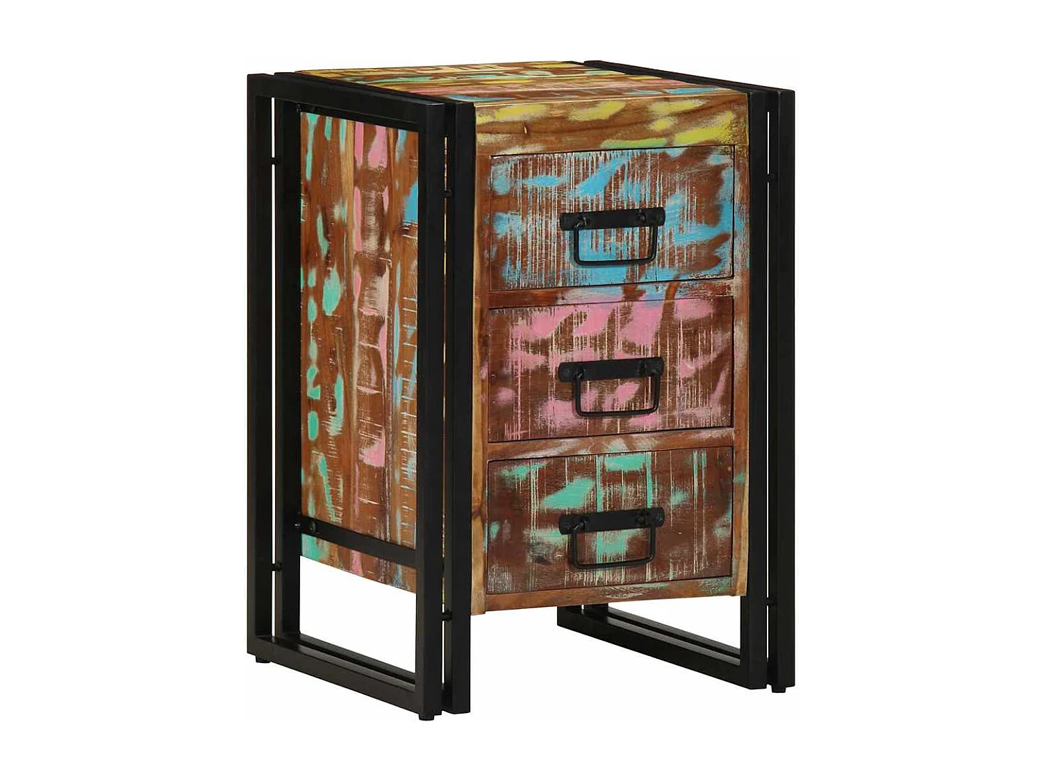 Mesilla de noche 40 x 35 x 50 cm madera maciza recuperada